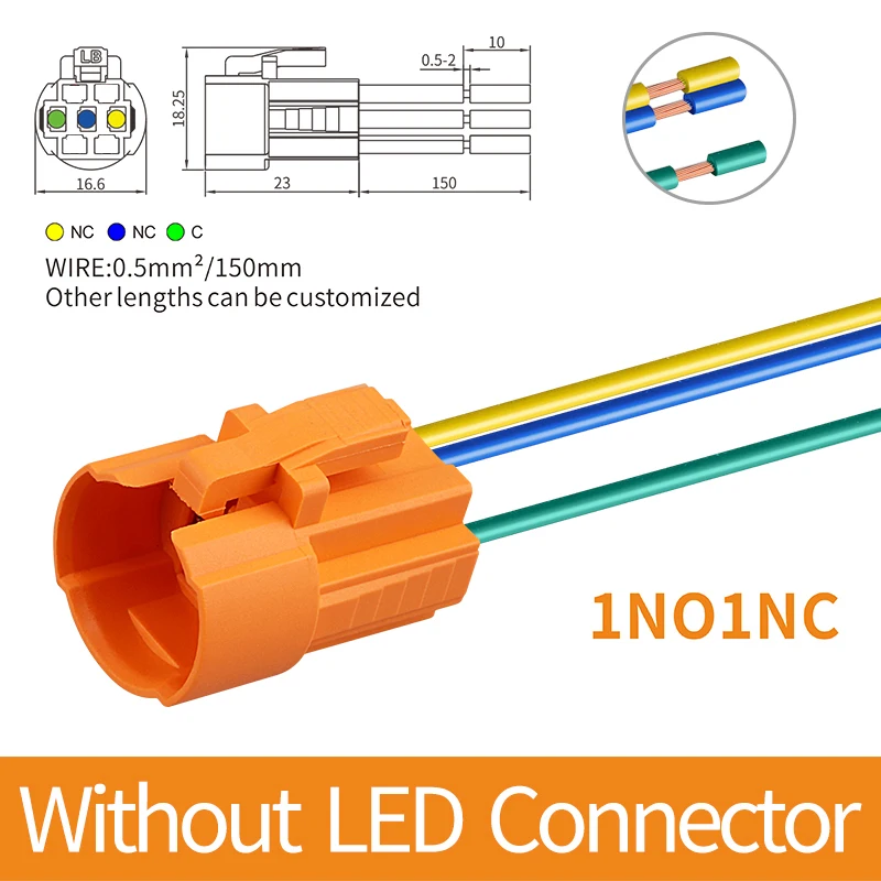 Металлический кнопочный переключатель LANBOO, 16 мм, можно настроить IP67 9-24 В и 220 В опционально