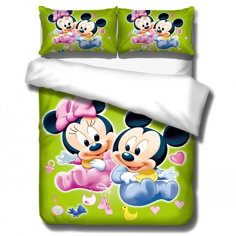 

Disney Mickey Minnie Comforter Cover Bedding Sets Pillowcases Twin Full Queen King Bedroom Decoration Duvet Cover Set 3pcs