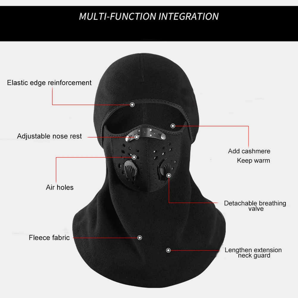 

Outdoor Cycling Dustproof Warm Keeping Face Cover Balaclava with Breather Valves