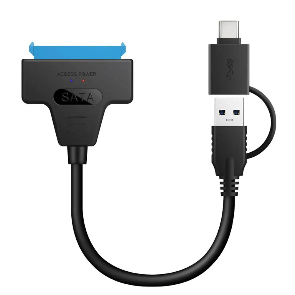 

5Gbps USB3.0 Cable High Speed Stable USB C To SATA 2 In 1 Adapter Converter Plug And Play For Desktop Laptop Smart TV Phones