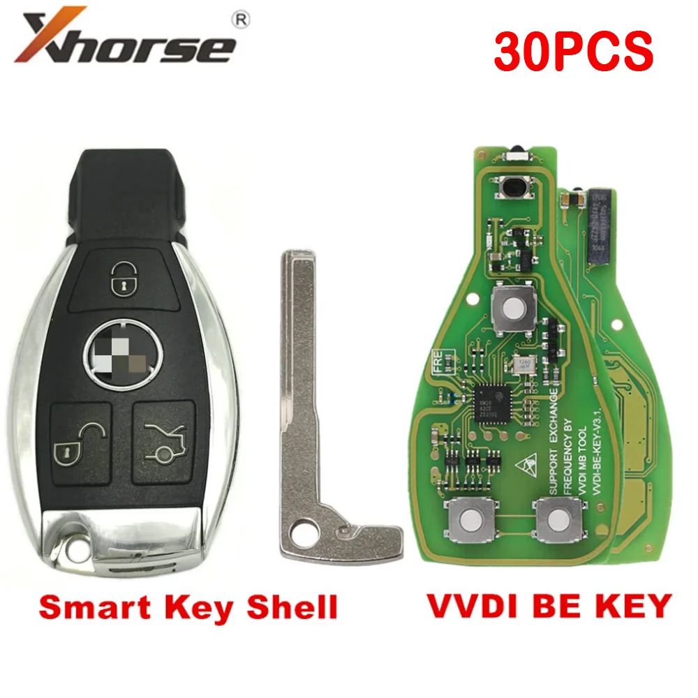 Улучшенная версия Xhorse VVDI BE Key Pro и для Mercedes Benz Smart Shell 3/4 Button получите 1 Бесплатный