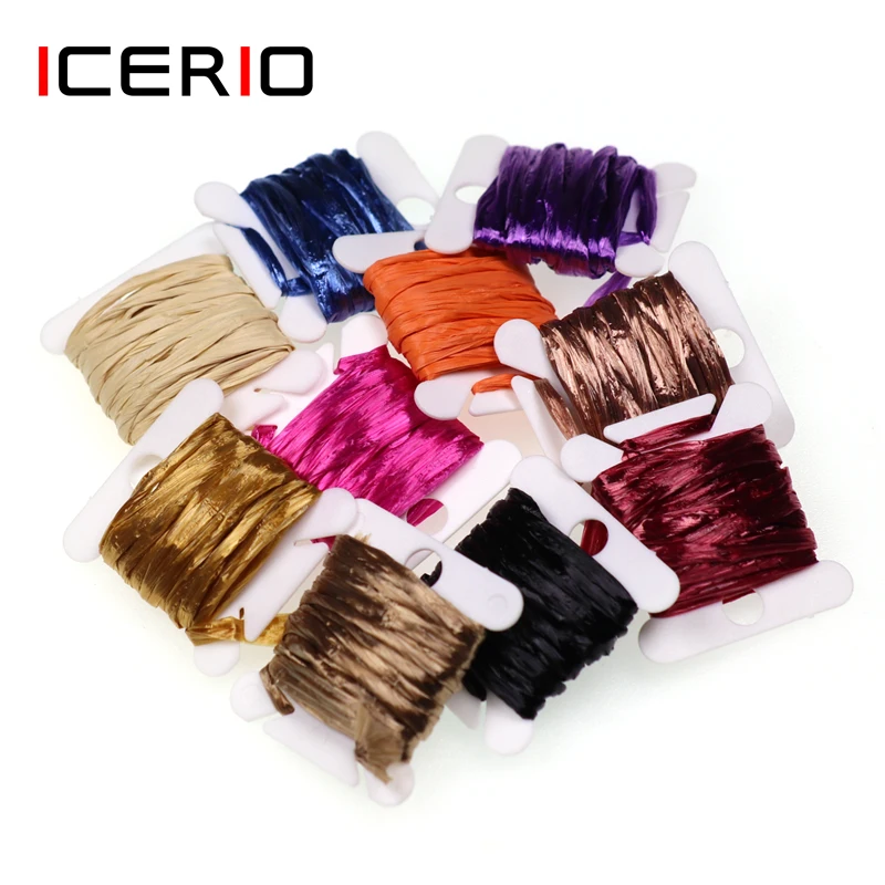 ICERIO 2 шт. швейцарская солома Скад Caddis крылья девичьи мушки Нимфы Мухи связывающие