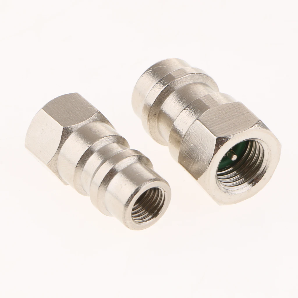 

Pack of 2 1/4SAE A/C Service Charging Port Adapters Hi/ Low Retrofit R12 R22 to