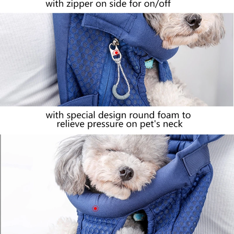 

Pet Outdoor Travel Bag Small And Medium Dogs Double Shoulder Bag Front Chest Backpack Legs Out Front Carrier