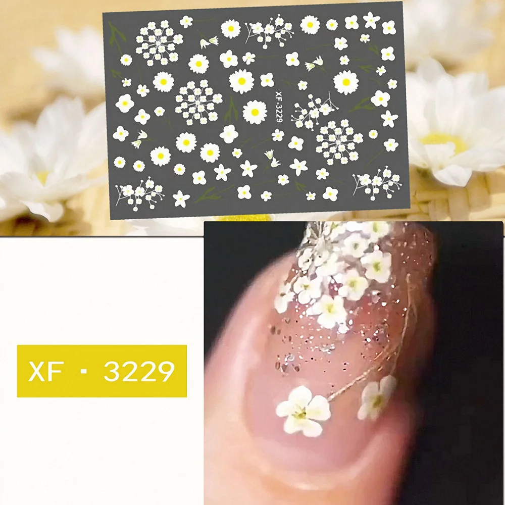 1 лист милый 3D цветок авокадо кактус наклейки для ногтей самоклеющиеся сделай сам