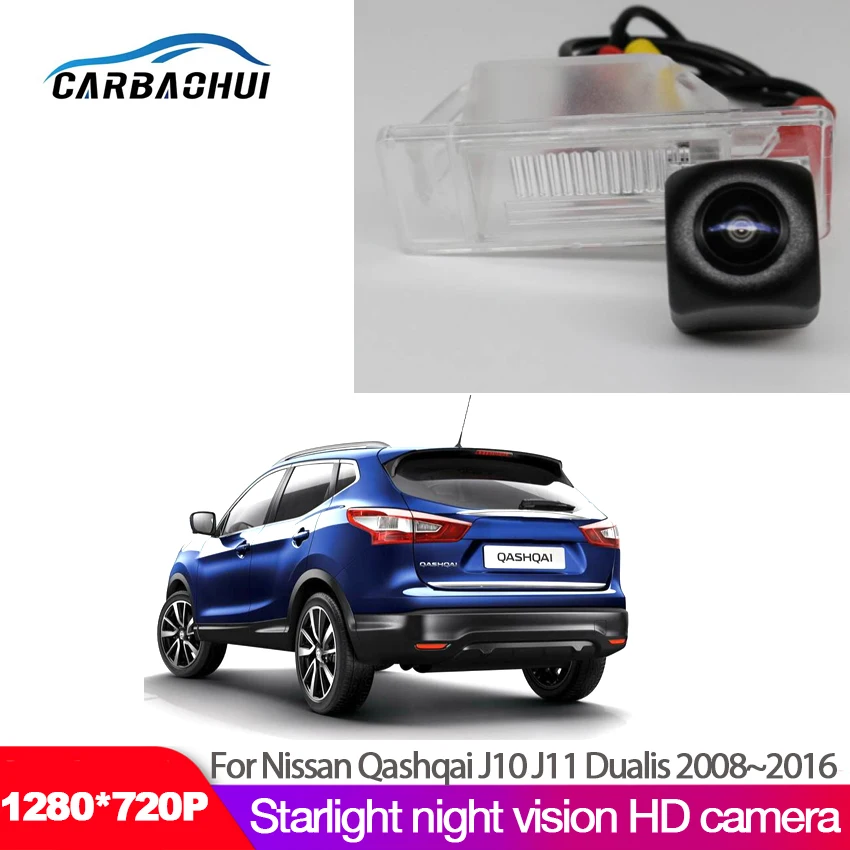 

For Nissan Qashqai J10 J11 Dualis 2008~2016 trasera Night Vision Rear View Reversing Camera Car Back up Camera Full HD CCD