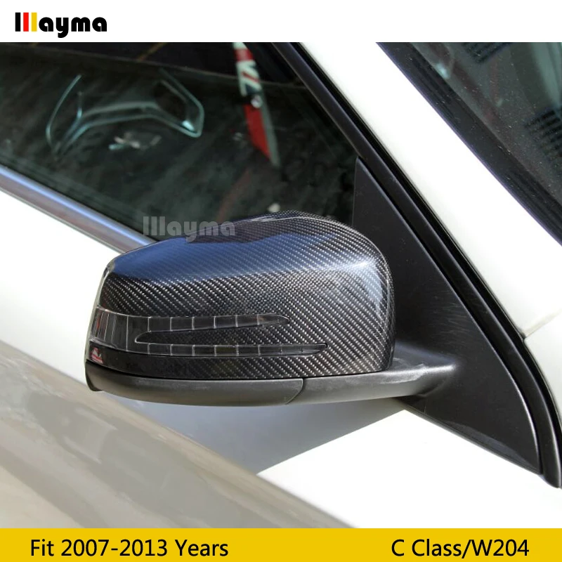 W204 сменная крышка зеркала из углеродного волокна для Benz C класса C180K C200K C250 2007 2013