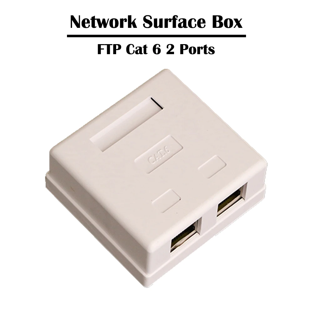 10 шт./лот 2 порты UTP/FTP Cat 5e/Cat 6 сетевая Поверхностная коробка информация о