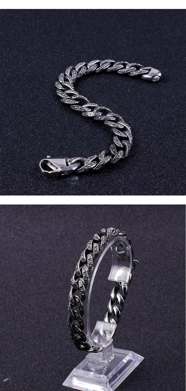 

316 Titanium Steel Bracelet For Men's Jewelry Gift Personality Domineering Stainless Steel Punk Brangle Free Shipping