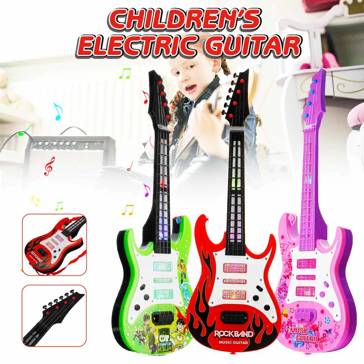 hohe qualität 4 strings e gitarre kinder musical instruments pädagogisches spielzeug für kinder neue jahr geburtstag geschenk free glob