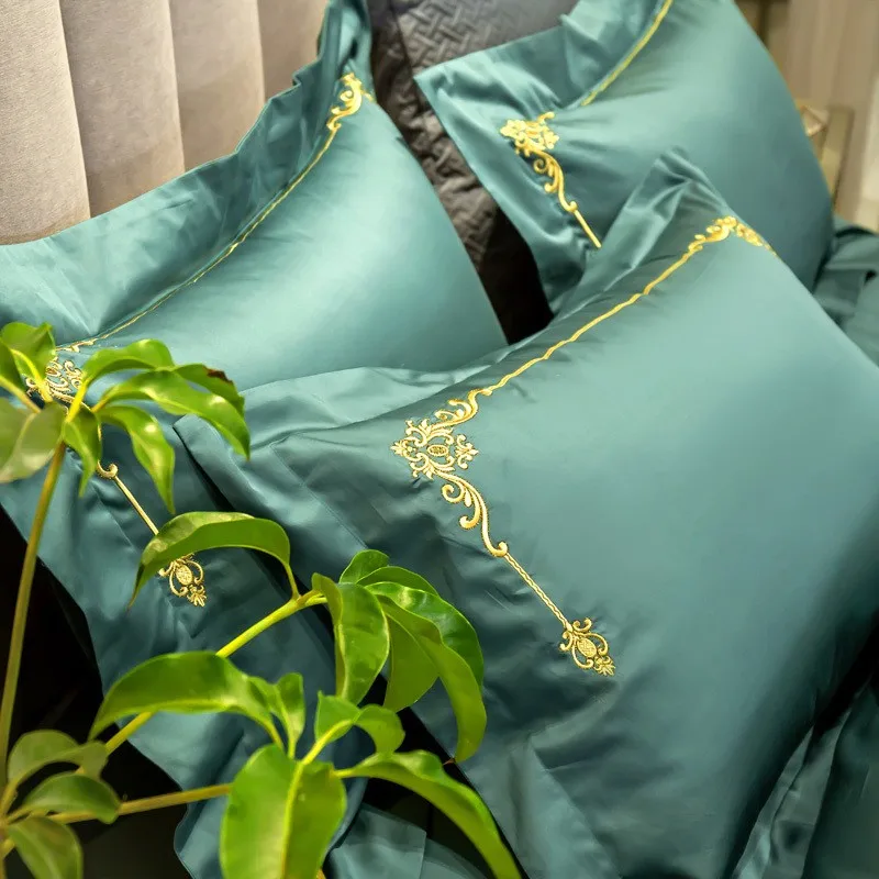 

4Pcs Duvet Cover Sheet 100% Egyptian Cotton Luxury Chic Bedding 600TC Long Staple Soft Breathable Bedding set Queen King size