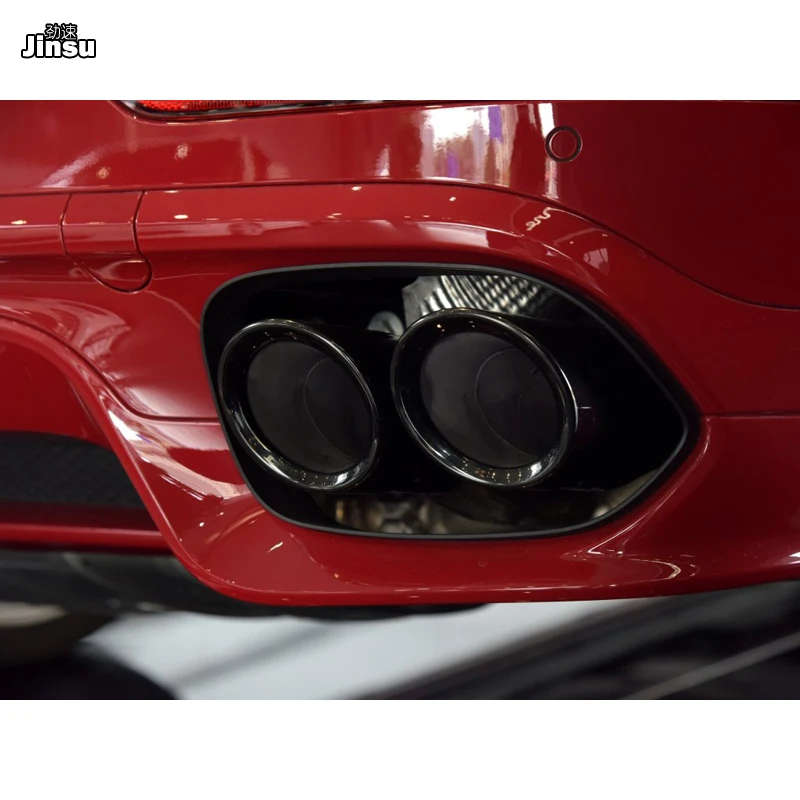 Черный глянец выхлопные наконечники Глушитель Трубы для Porsche Cayenne 958 2 2015 2016 2017 год