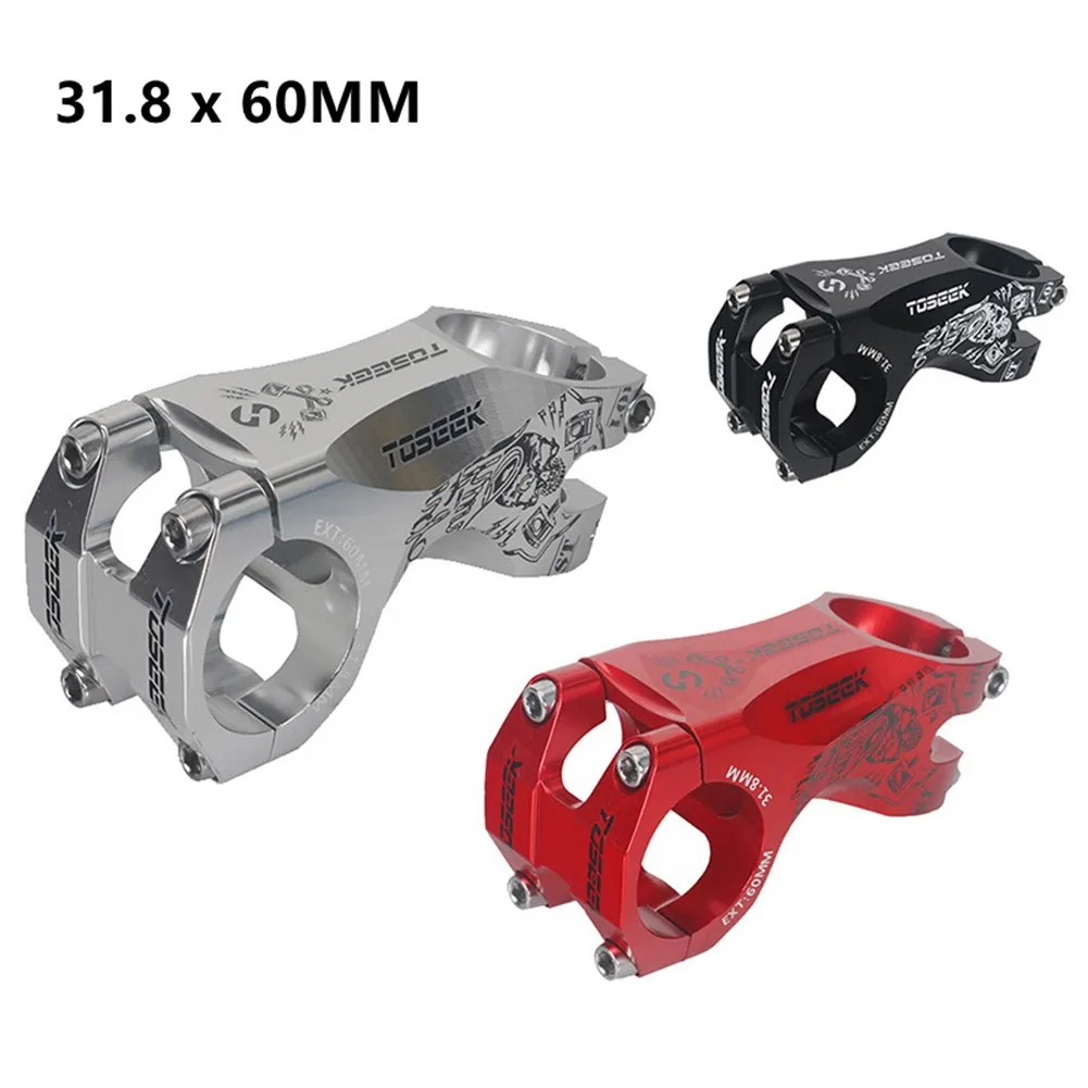 

TOSEEK Bicycle Handlebar Stem Mountain MTB Road Bike Short Riser 31.8 X 60mm 17 Degrees Handlebar Stem For MTB Bicycle