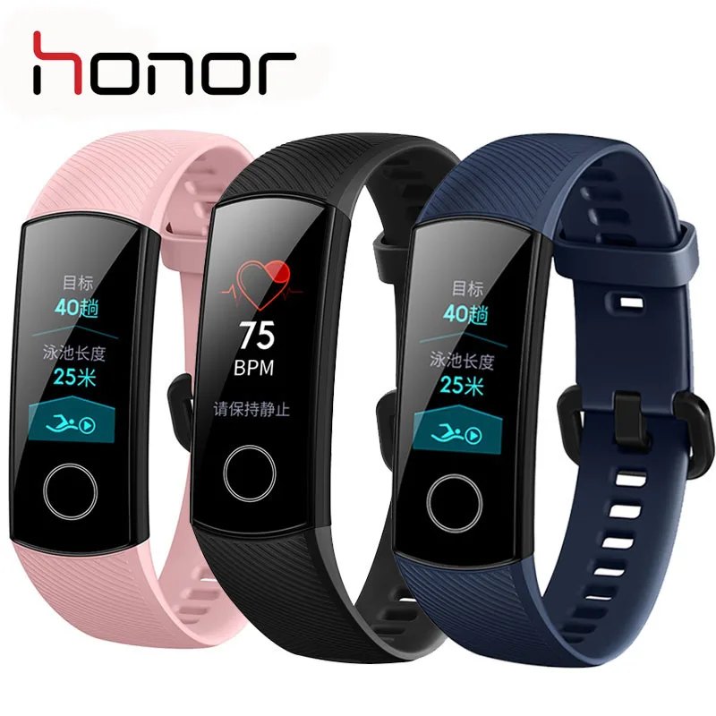 Оригинальный Смарт браслет Honor Band 4 сенсорный экран 0 95 дюйма фитнес трекер