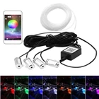 Светодиодная подсветсветильник салона автомобиля, RGB светильник светсветильник для настроения, с дистанционным управлением через приложение