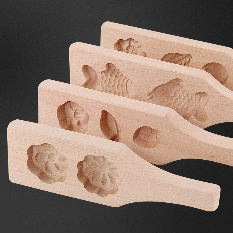 Деревянные Mooncake формы инструменты для выпечки печенья 3D цветок помадка