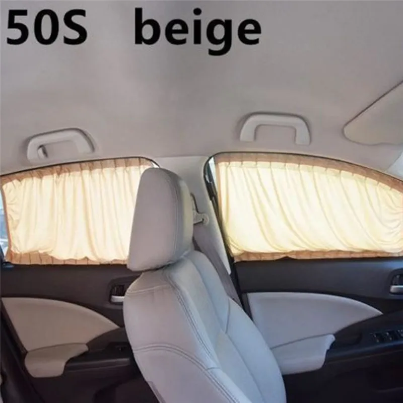 

2Pcs 50S Elastic Car Side Window Sunshade Curtains Auto Windows Curtain Sun Visor Blinds Cover Car-styling