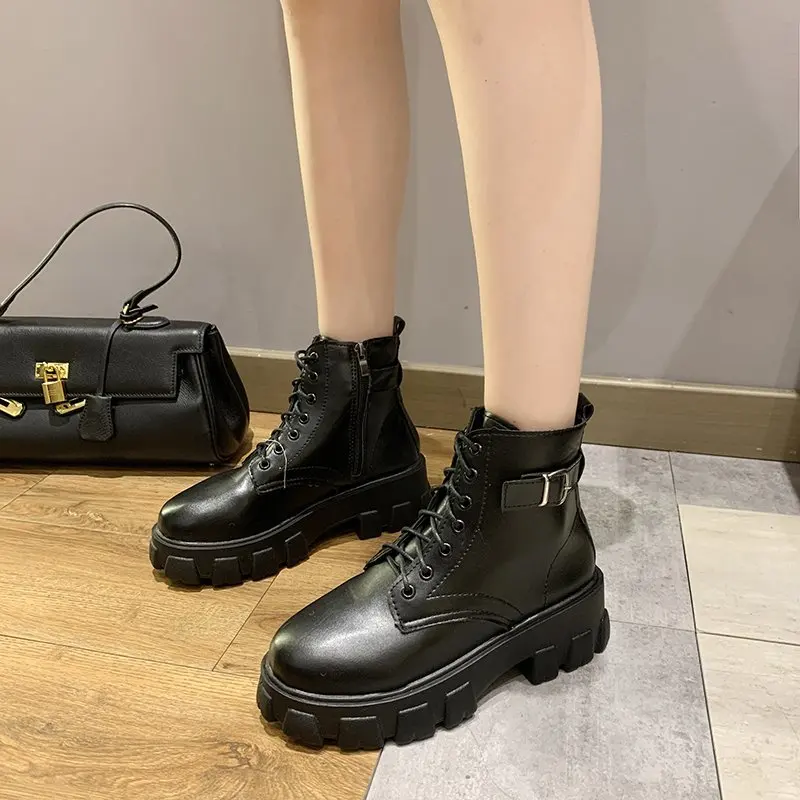 Лидер продаж Сезон весна-осень Ботильоны Женская модная белая кожаная обувь на