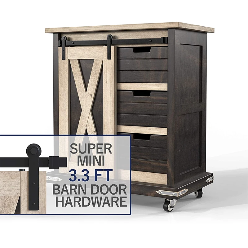 I-образная вешалка супер мини дверь сарая набор оборудования двойная скользящая