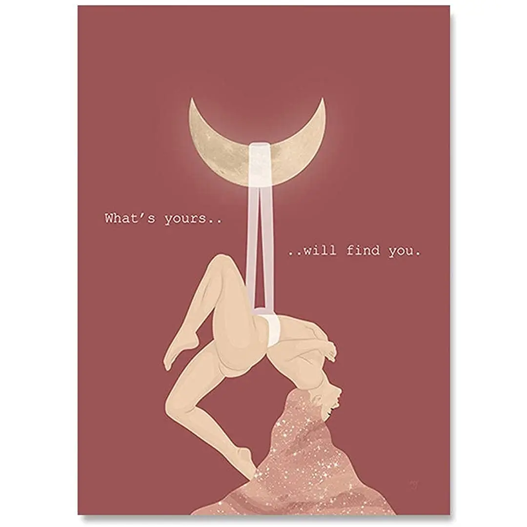 

Goddess Abstract Posters and Prints Yoga Canvas Wall Art Pictures Feminine Energy Illustration Painting Living Room Modern