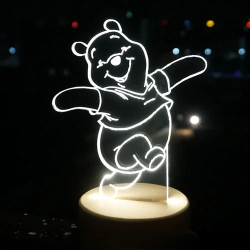 

Ночной светильник из мультфильмов Диснея, настольная лампа, светодиодный светильник, креативный подарок, визуальный Красочный ночник, атмо...