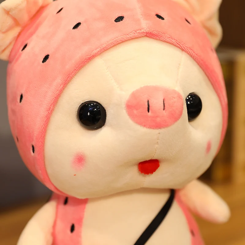 

25/35cm Cute Pig Toys Turn to Dinosaur Unicorn Bunny Fruits Staffed Animal Doll Soft Lovely Toy for Children Baby Creative Gifts