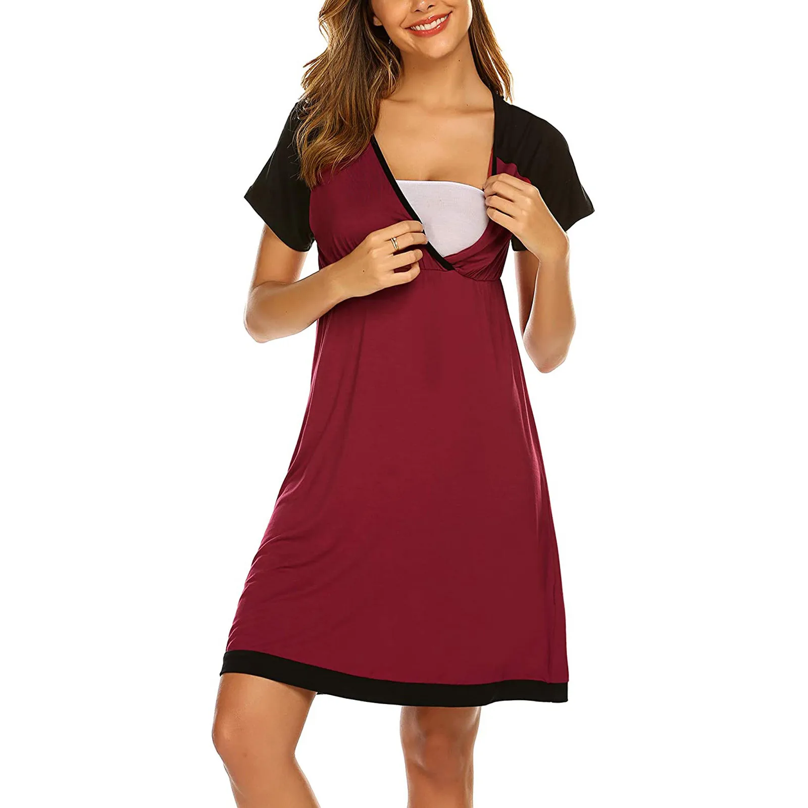 

Пижама для беременных женщин, из полиэстера, с коротким рукавом