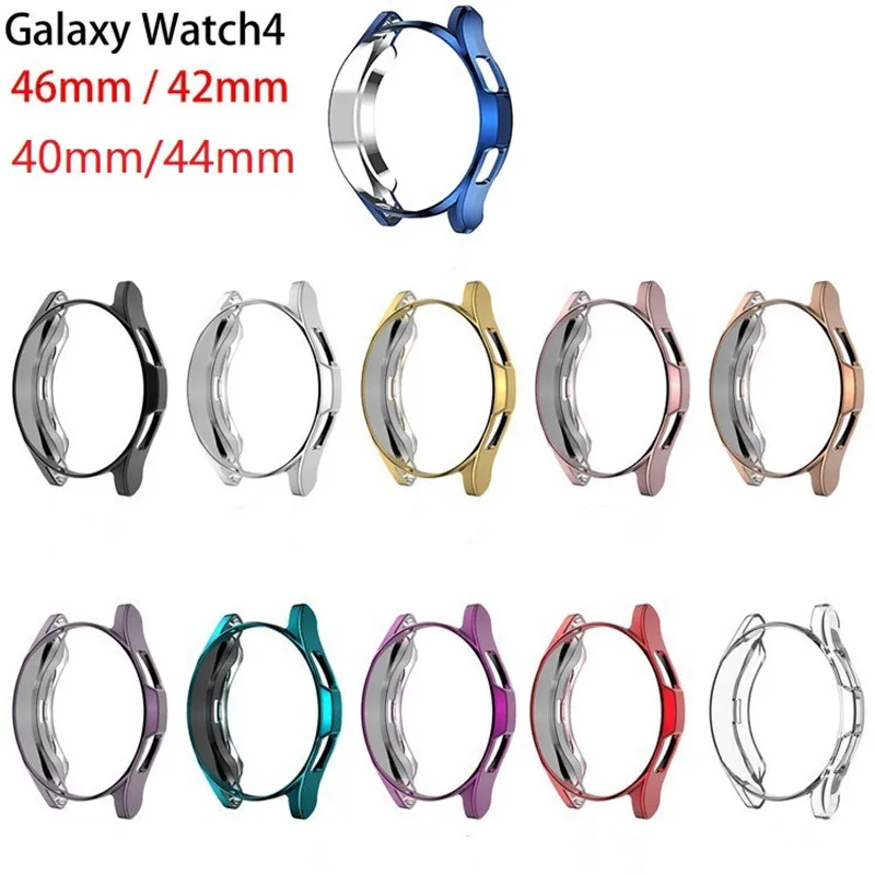 

Case for samsung Galaxy watch 4 classic 46mm/42mm TPU Plated cover all-around bumper Screen protector Galaxy watch 4 44mm 40mm