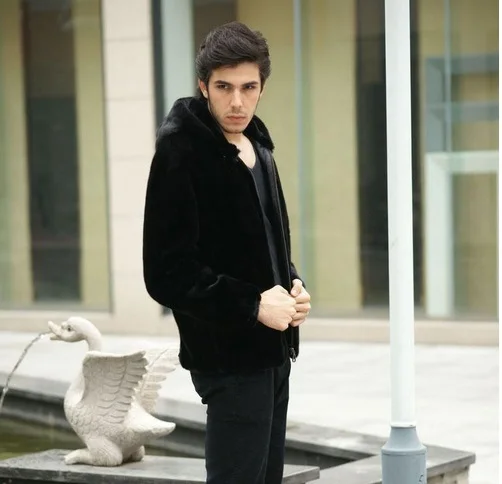 Plus Size 2019 Winter Men Coat Long Sleeve Zipper Hooded Faux Fur Leather Jacket Inverno Couro Black Outerwear XXXL X666 | Мужская