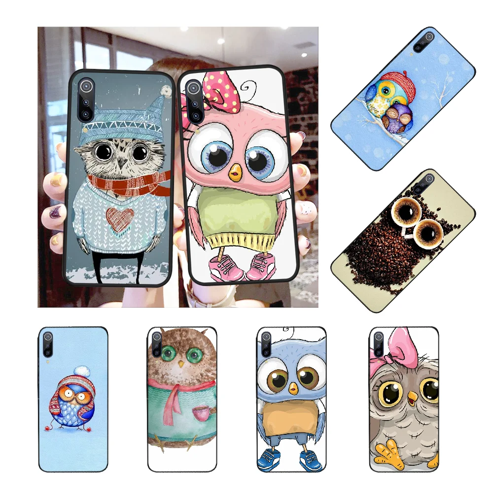Мягкий черный телефонный чехол PENGHUWAN с красочными совами для Xiaomi Mi9 9SE 8SE Pocophone F1 Mi8