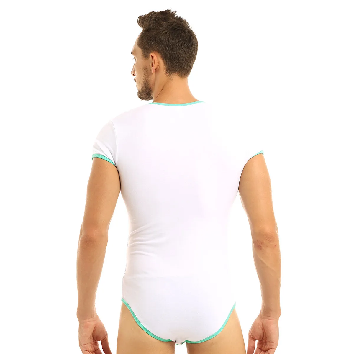 Нижнее белье для взрослых и младенцев мужской комбинезон с круглым вырезом