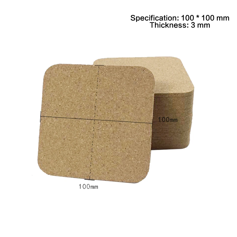 5PCS Crafts Household Supplies Cork Coaster Mini Board Table Decor DIY Reusable Squares Round Pad Coffee Mug Drinks Cup Mat - купить по