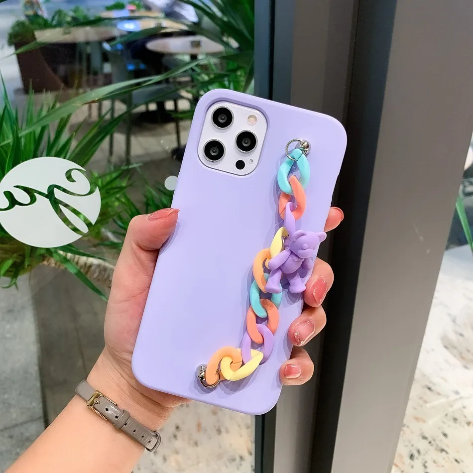 liquid silicone case for realme 8 7 6 5 pro c25 c15 c11 c12 5i 5s 6i xt x7 x50 pro x x2 v5 v15 narzo 20 30a cutebear chain cases free global shipping