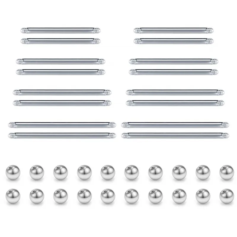 Запасные мячи из хирургической стали для пирсинга тела детали штанги 16 г 14 12 мм 18