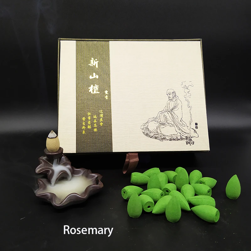 Тибетские конусы для благовоний в подарочной коробке с зажигательной горелкой +