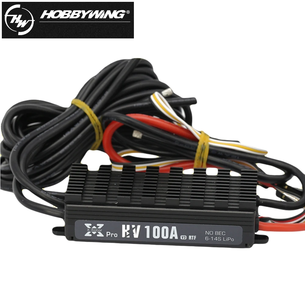 Высоковольтный электронный регулятор скорости Hobbywing XRotor Pro 80A/100A HV V3 Series 6 14S для