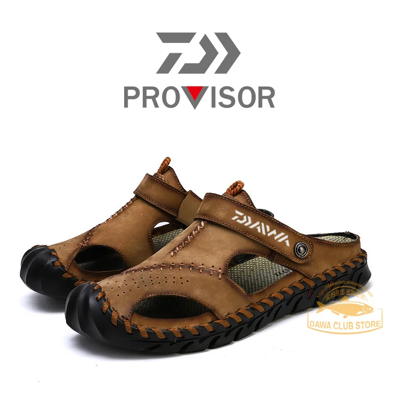 

DAIWA/брендовые сандалии Baotou для рыбалки; Сезон лето 2020 года; Нескользящие мужские шлепанцы для альпинизма; Уличная дышащая пляжная обувь