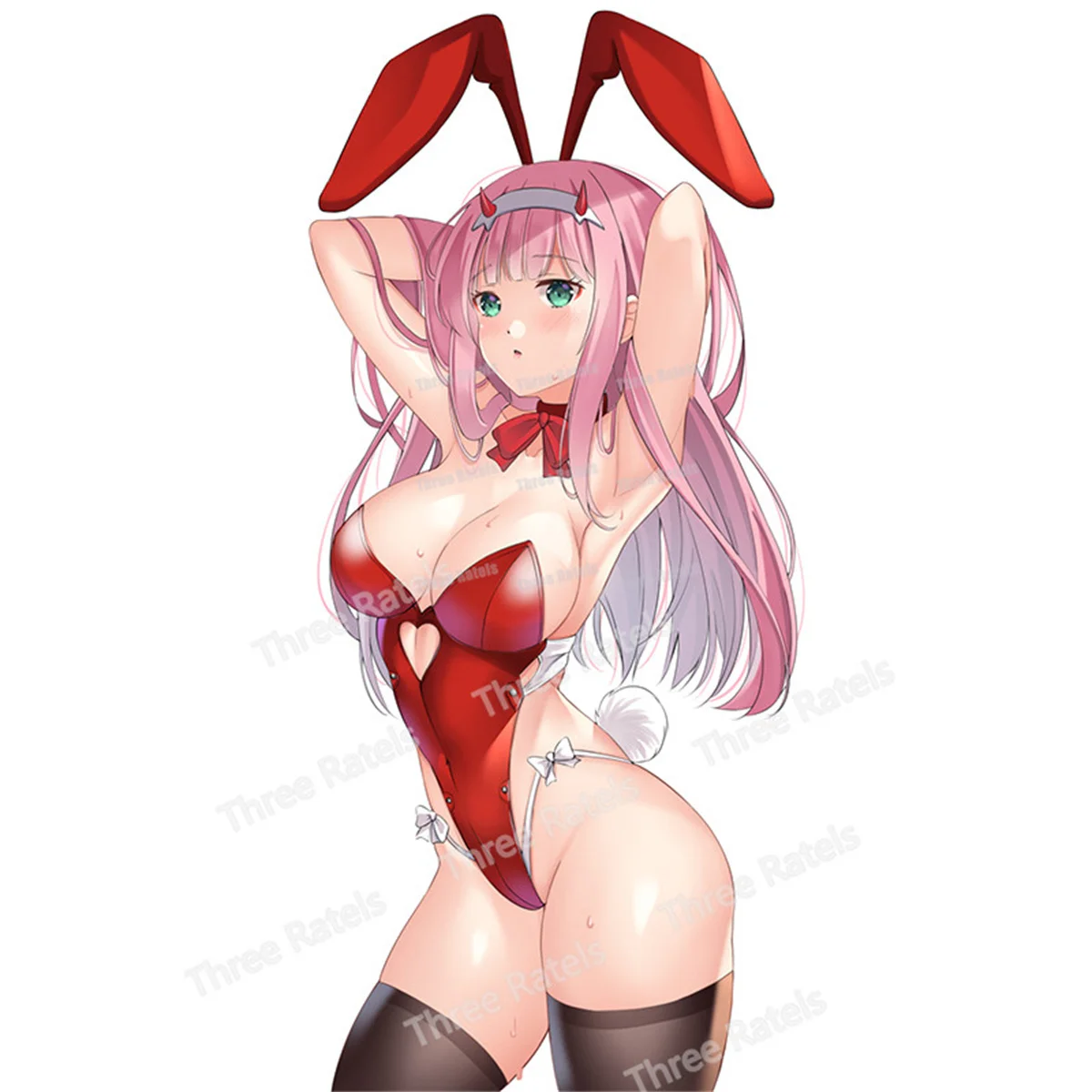 

Sexy Bunny Girl Zero Two Fanart Peeker Car Sticker Darling In The Franxx Anime Sketch Decal JDM Cartoon Graffiti Stickers