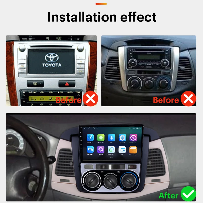 Автомобильный мультимедийный плеер AKAMATE автомагнитола 2 Din для ToyotaInnovaCrysta (Авто AC)