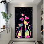 Алмазная живопись 5d сделай сам, цветная вышивка с изображением кота, сердца 5D, розы, квадратныекруглые, с рисунком звездного неба, набор для домашнего декора