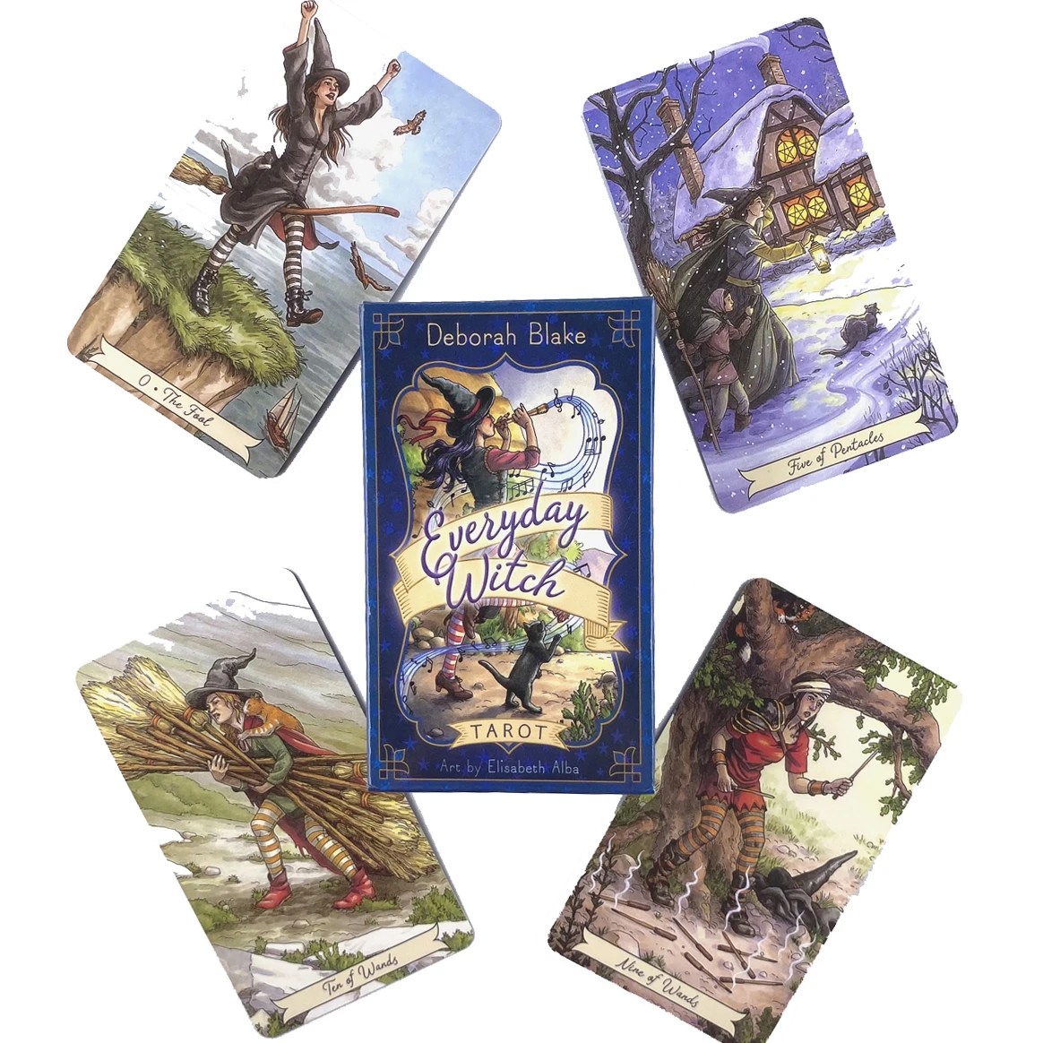 

Everyday Witch Tarot Deck Leisure Party Table Game High Quality Fortune-telling Prophecy Oracle Cards With PDF Guidebook