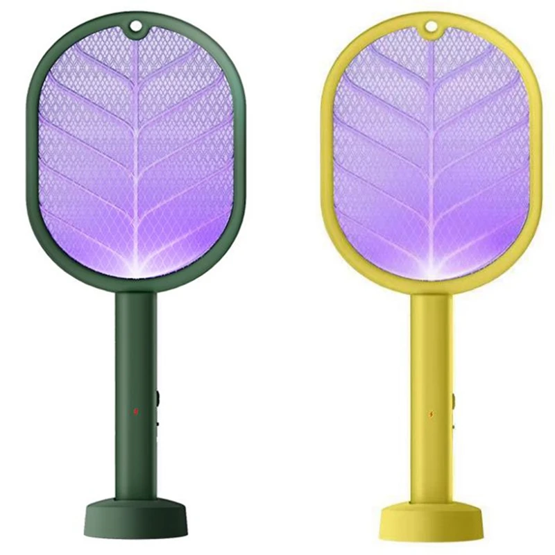 

Handheld Rechargeable Tennis Racket Electric Fly Swatter Mosquito Lamp Bug Safety Mesh Cordless Tray for Summer