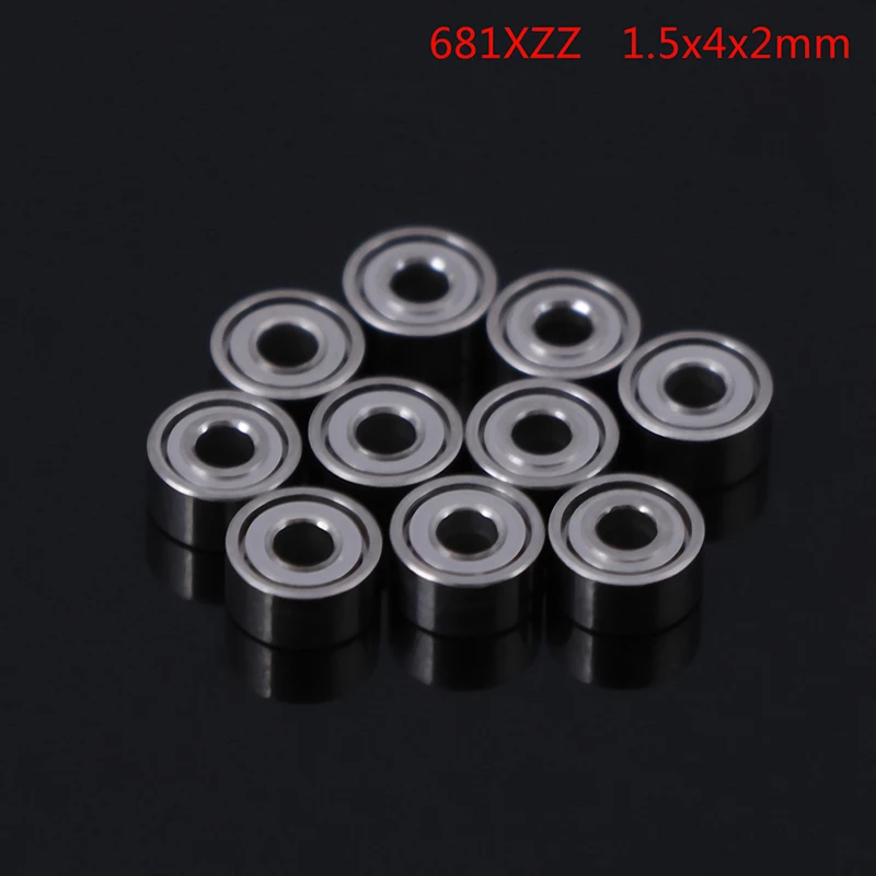 

10Pcs 681XZZ Open Miniature Bearings Ball Mini Hand Bearing Spinner Shafts Accessories 1.5x4x2mm