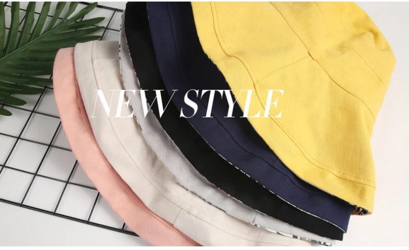 

Double Side Summer Big Brim Sun Hat For Female Seaside Sun Protection UV Cap Japanese Fodable Wild Fisherman Hat60cm)