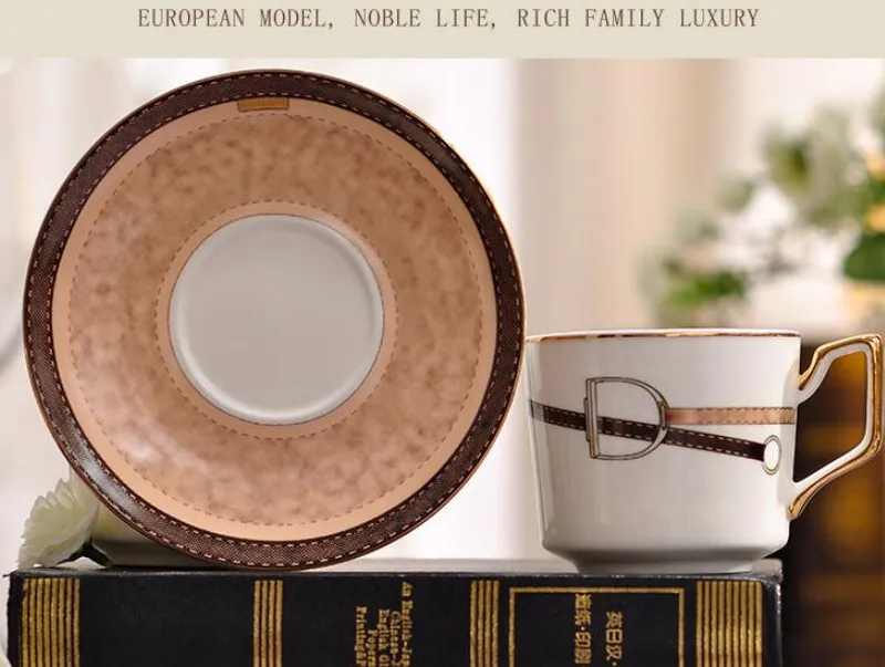 Европейский Британский керамический чайный набор из костяного фарфора кофейный