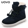 UOVO New Arrival Winter Kids Snow Fashion Children Warm Boots Boys And Girls Shoes With Plush Lining Size 31-37 1