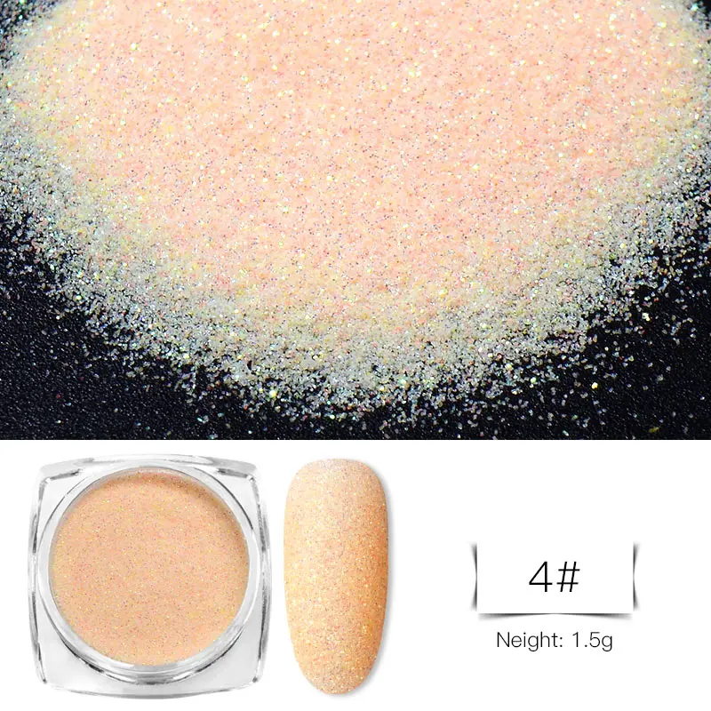 0.2g Ice Transparent Mirror Nail Glitter Powder Mirror Glitter UV Gel Pigment Magic Chrome Dust 6 Colors Nail Art Decorations - Цвет: W4357