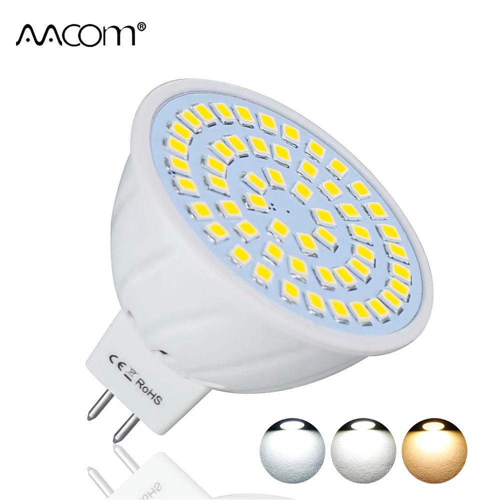 12V MR16 Ampoule Светодиодная лампа прожектор Лампа 220V 36 54 72 LEDs lampara bombillas Высокий люмен