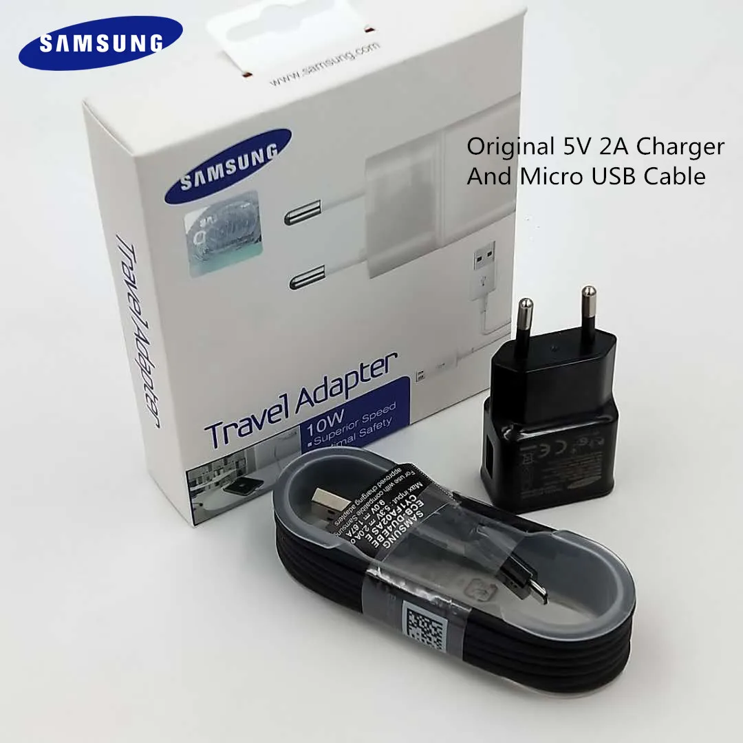 Оригинальное зарядное устройство Samsung Galaxy USB ЕС 5 в 2 а настенный адаптер 1 м/1 м