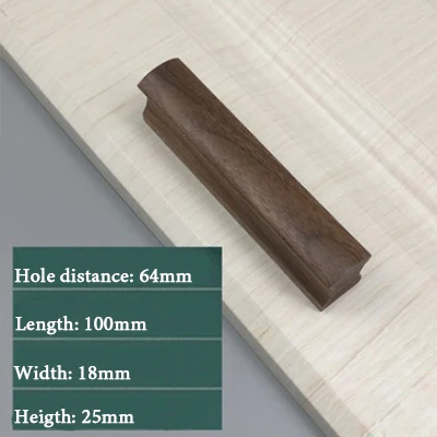 door handle-5 Деревянная дверная ручка для ящика Шкаф для дома магазин одежды офис простой стиль прямоугольник дверная ручка - Цвет: door handle-5